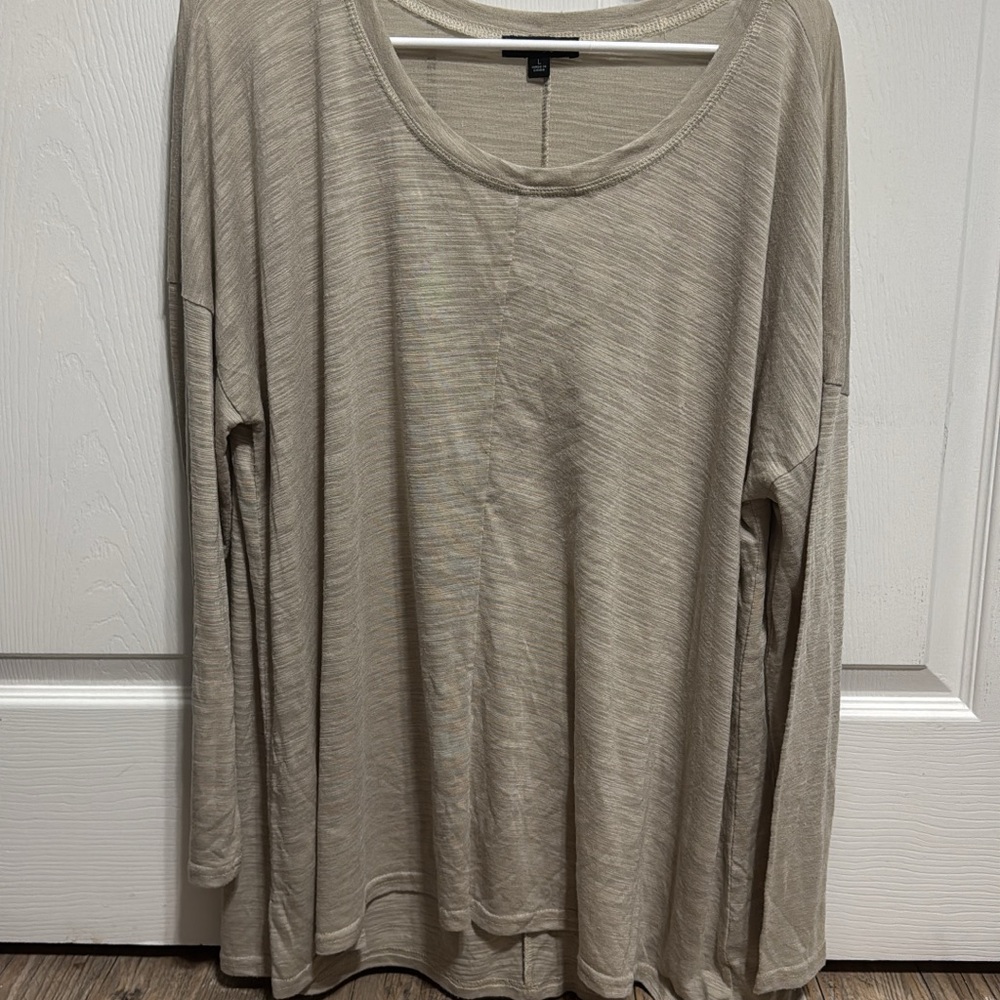 Women's Beige Long Sleeve Top